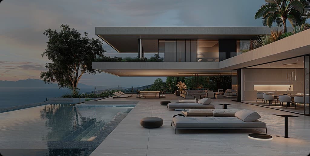 Luxury estate exterior featured in the hero section